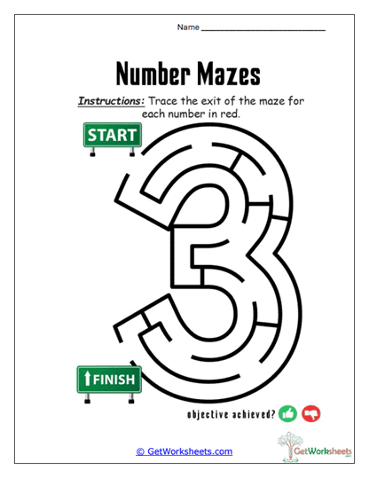 Twenty-Two Twist Maze Worksheet