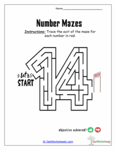 Four Corners Maze Builder Worksheet - Tracing the Path Through 4