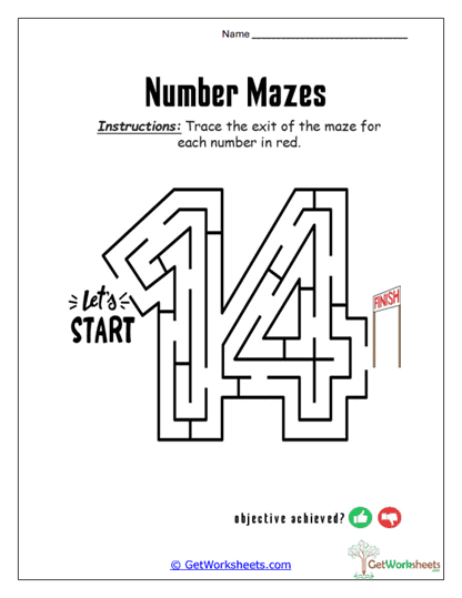 Four Corners Maze Builder Worksheet