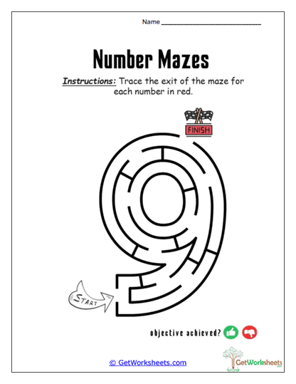Zero Loop Maze Adventure Worksheet