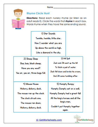Circle Hunt Worksheet