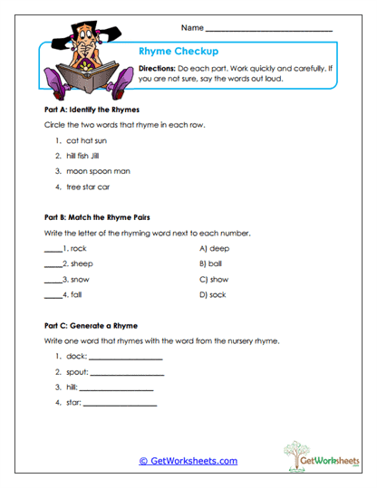 Quick Check Worksheet