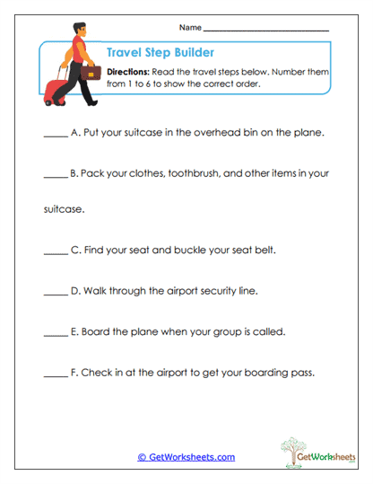 Step Sequence Builder Worksheet