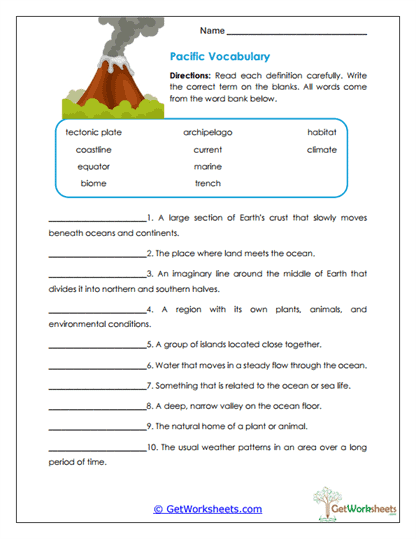 Word Waves Worksheet