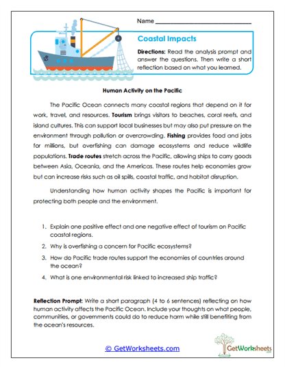 Coastal Impacts Worksheet