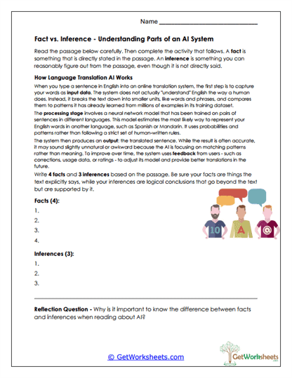 Fact vs. Inference Worksheet
