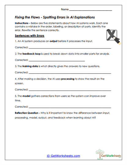 Fixing the Flaws Worksheet
