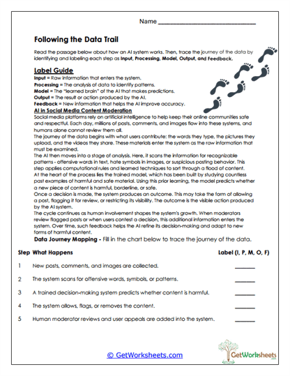 Following the Data Trail Worksheet