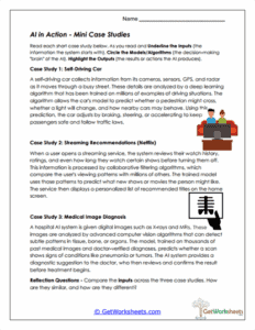 AI Mini Case Studies Worksheet - Analyzing Real-World AI Systems