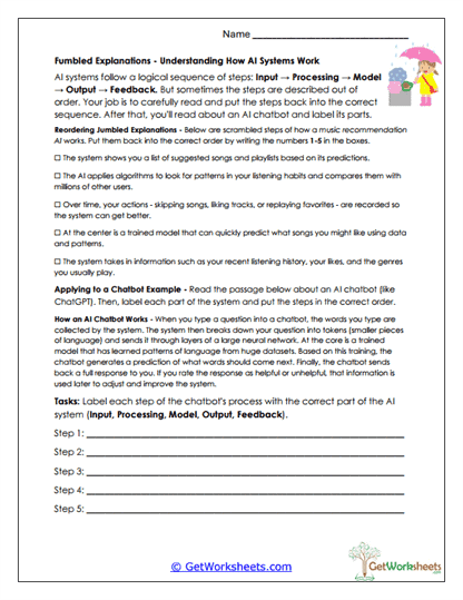 Step Sequencing Worksheet