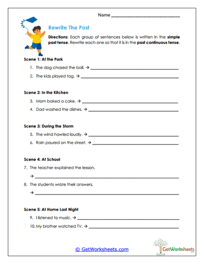 Rewrite the Past Worksheet