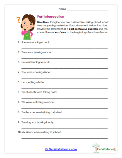 Past Interrogation Worksheet