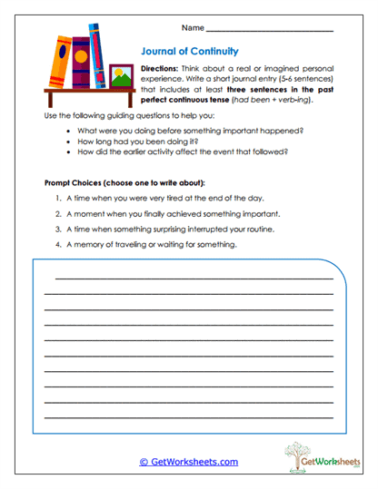 Journal of Continuity Worksheet