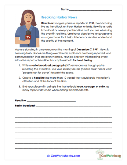 Breaking Harbor News Worksheet