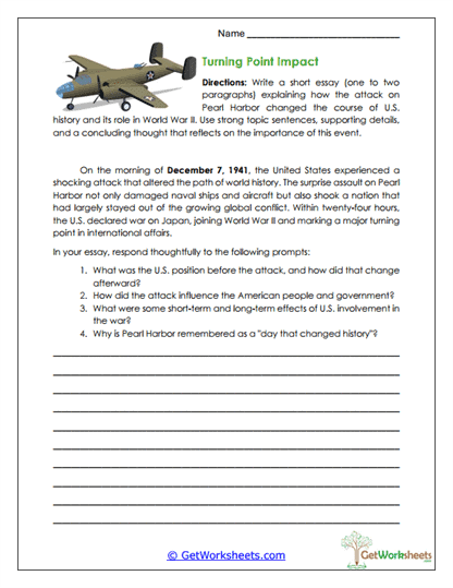 Turning Point Impact Worksheet