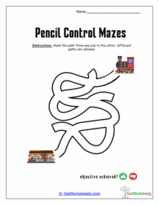 Pencil Control Mazes Worksheets - GetWorksheets.com