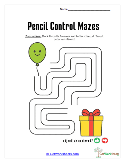 Balloon-to-Gift Pathway Worksheet