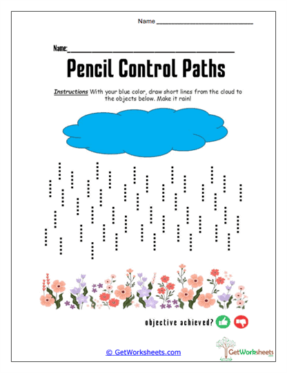 A Rainy Line Worksheet