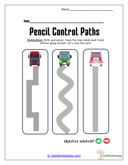Truck Track Tracing Worksheet