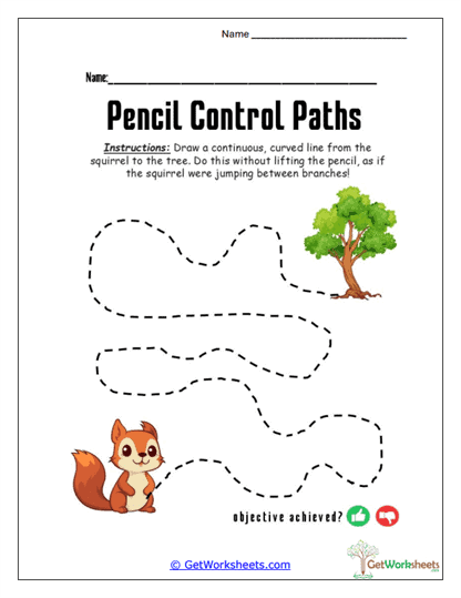 Squirrel Tree Path Worksheet