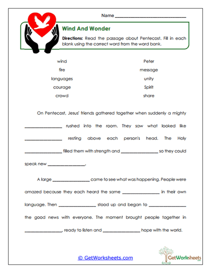 Wind and Wonder Worksheet