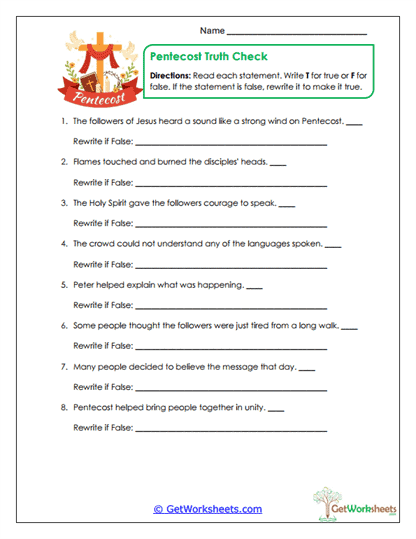 Truth Check Worksheet