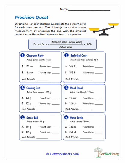 Precision Quest Worksheet