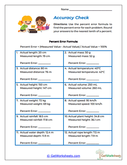 Accuracy Check Worksheet