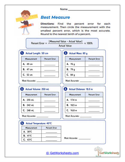 Best Measure Worksheet