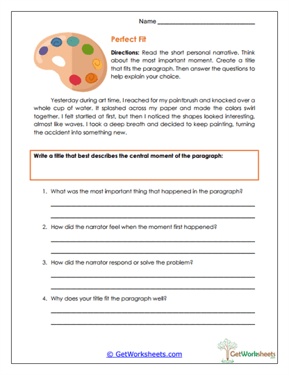 Perfect Fit Worksheet