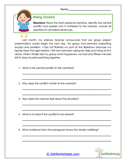 Rising Tension Worksheet