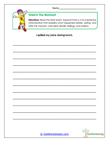 Stretch the Moment Worksheet