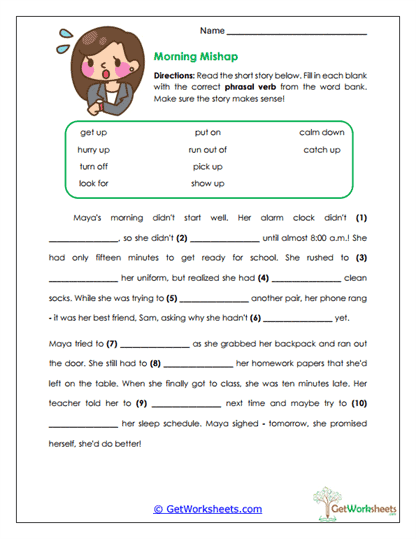 Phrasal Verbs Worksheets