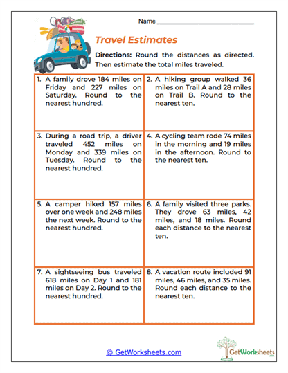 Travel Estimates Worksheet