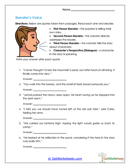 Point of View Worksheets