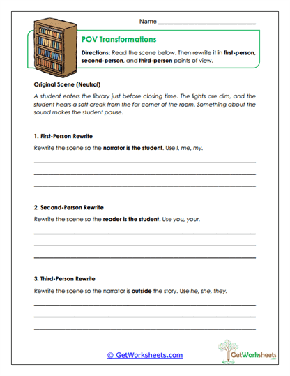 POV Transformations Worksheet
