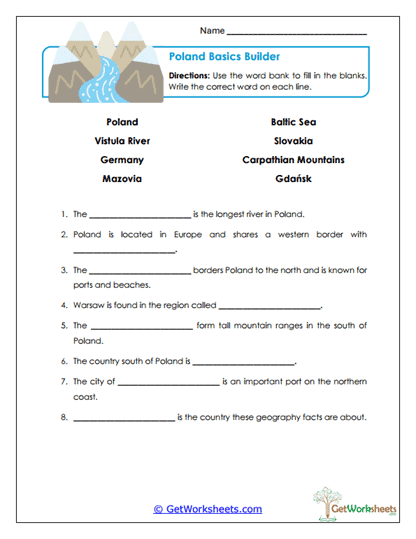 Basics Fill-In Worksheet
