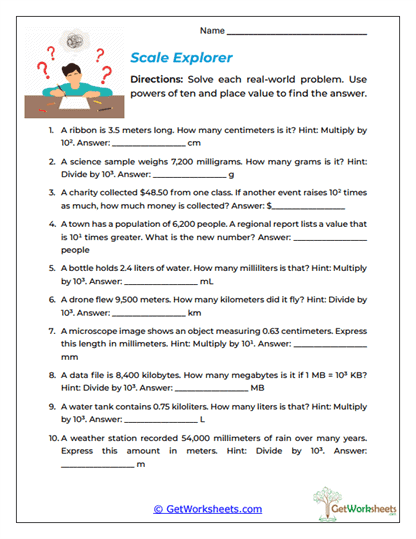 Scale Explorer Worksheet