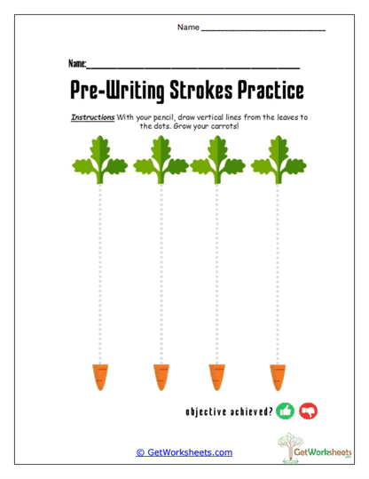 Carrot Line Drawing Worksheet