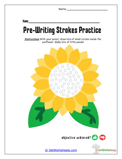 Single Sunflower Seeds Worksheet