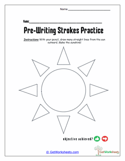Sunshine Line Rays Worksheet