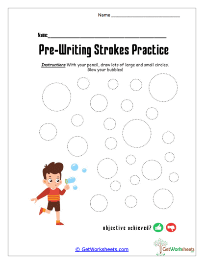 Bubble Circle Drawing Worksheet