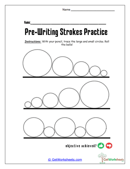 Rolling Ball Circles Worksheet