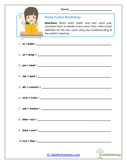 Word Fusion Workshop Worksheet