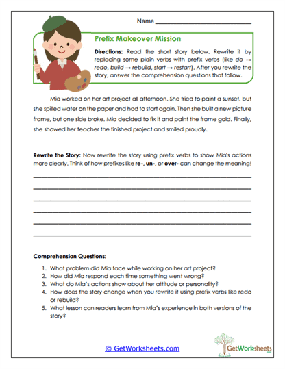 Makeover Mission Worksheet