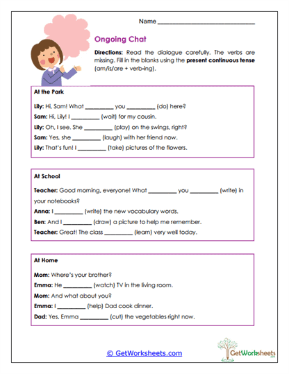 Ongoing Chat Worksheet