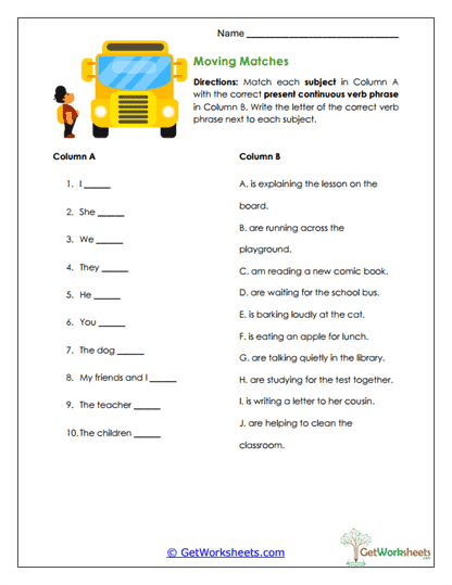 Moving Matches Worksheet
