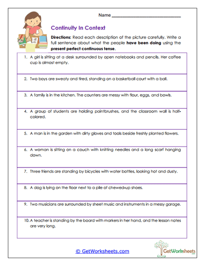 Continuity in Context Worksheet