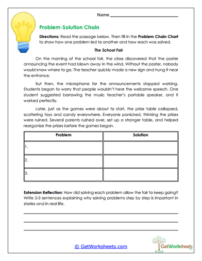 Problem-Solution Chain Worksheet
