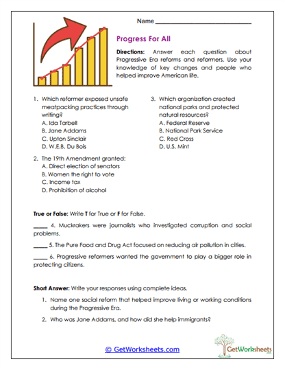 Progress for All Worksheet